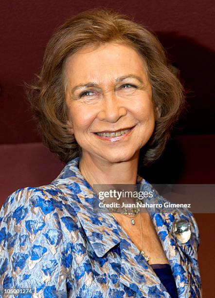 Queen Sofia of Spain attends the 'XXVII Premio Reina Sofia de Composicion Musical 2009' at Monumental Theater on October 7, 2010 in Madrid, Spain.