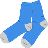 Blue socks vector illustration