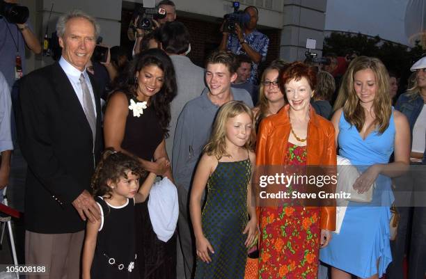 Clint Eastwood, wife Dina, Frances Fisher & children Scott, Kathryn, Francesca & Morgan