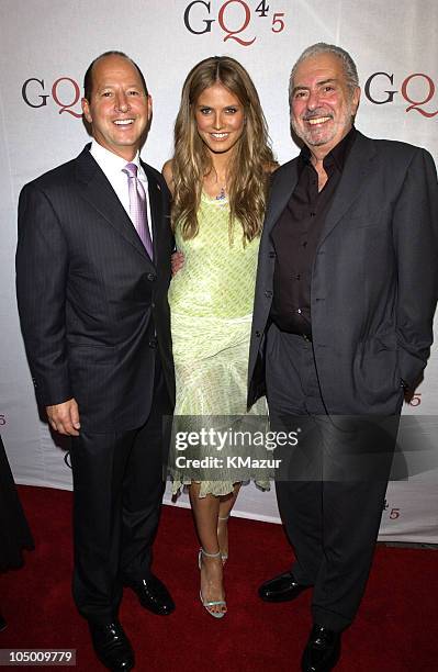 Ron Galotti, vice-president/publisher of GQ Magazine, Heidi Klum and Art Cooper, editor-in-chief of GQ Magazine