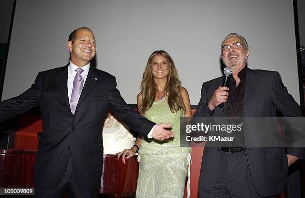 Ron Galotti, vice-president/publisher of GQ Magazine, Heidi Klum and Art Cooper, editor-in-chief of GQ Magazine