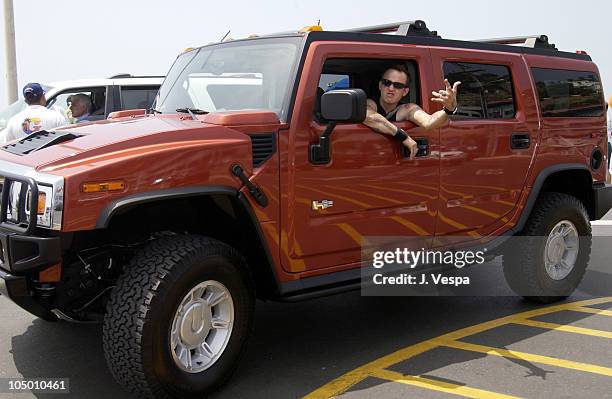 Rick Thorne in a new Hummer H2 during Movieline "Beauty on the Beach" Party at Gladstone's Malibu in Malibu, California, United States.