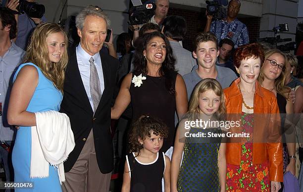 Clint Eastwood, wife Dina, Frances Fisher & children Scott, Kathryn, Francesca & Morgan