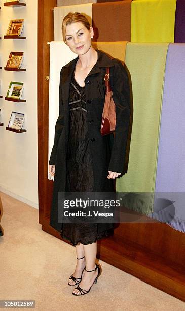 Ellen Pompeo during Hermes Party for "Happy Hand" by Hilton McConnico at Hermes Store Rodeo in Beverly Hills, California, United States.