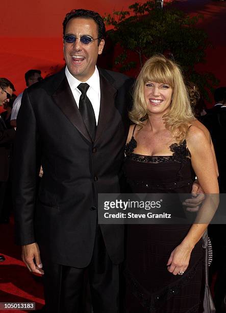Brad Garrett and wife Jill Diven during The 54th Annual Primetime Emmy Awards - Arrivals at The Shrine Auditorium in Los Angeles, California, United...