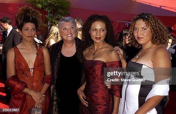 Tyne Daly and daughters during The 54th Annual Primetime Emmy Awards - Arrivals at The Shrine Auditorium in Los Angeles, California, United States.