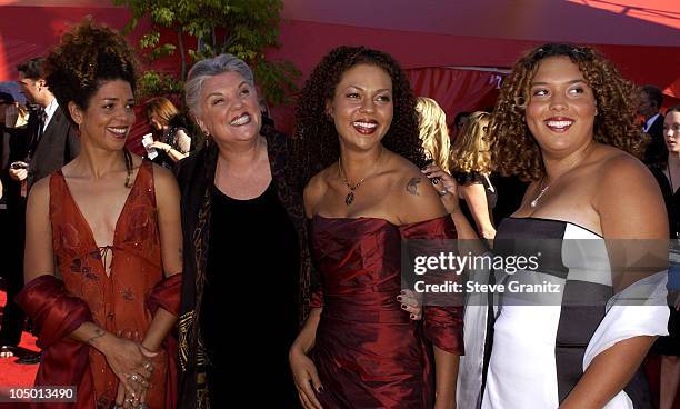 Tyne Daly and daughters during The 54th Annual Primetime Emmy Awards - Arrivals at The Shrine Auditorium in Los Angeles, California, United States.