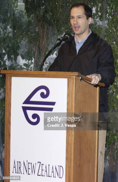 Mark Ordesky during The Launch of the Air New Zealand/Lord of the Rings Frodo Airplane at LAX in Los Angeles, California, United States.