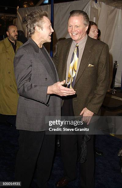 Christopher Walken & Jon Voight during "Catch Me If You Can" Los Angeles Premiere at Mann Village Theatre in Westwood, California, United States.