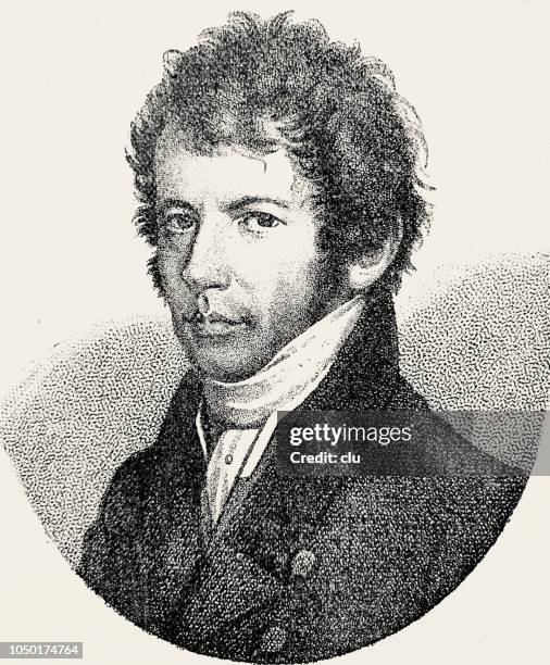 friedrich jäger, austrian physicians, 1807-1885 - pathologist stock illustrations