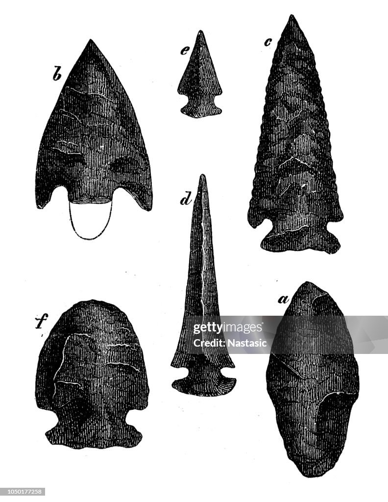 Arrowheads from stone age