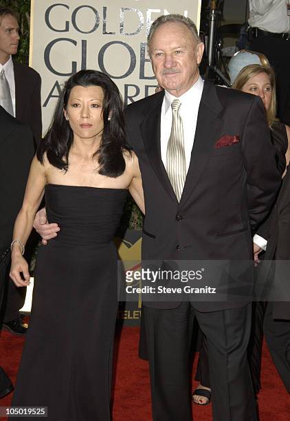 Gene Hackman and wife Betsy Arakawa during The 60th Annual Golden Globe Awards - Arrivals at The Beverly Hilton Hotel in Beverly Hills, California,...
