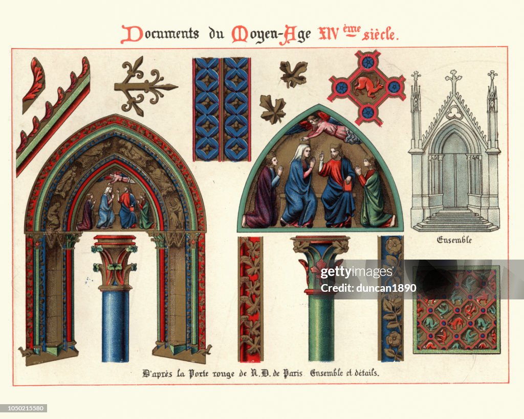 Architectural Details Medieval Decorative Art From Illuminated ...