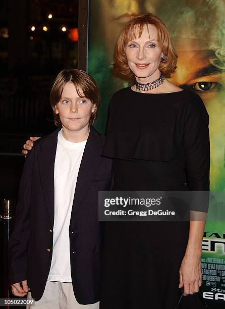 Gates McFadden & son Jack during "Star Trek: Nemesis" World Premiere at Grauman's Chinese Theatre in Hollywood, California, United States.