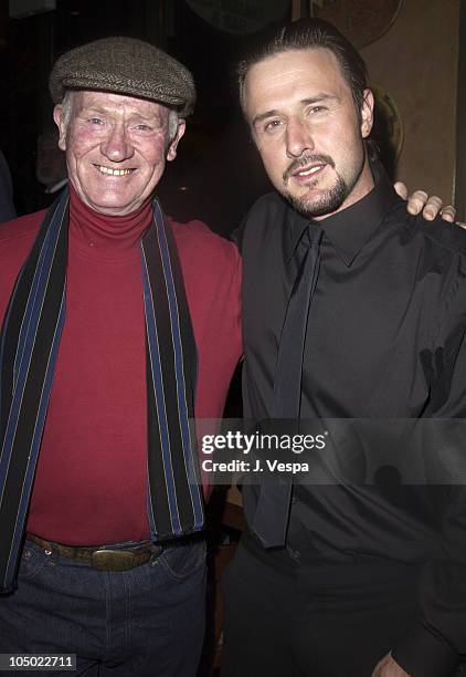 Redmond Gleeson and David Arquette during 2003 Sundance Film Festival - "Masked and Anonymous" Party at Lakota in Park City, UT, United States.