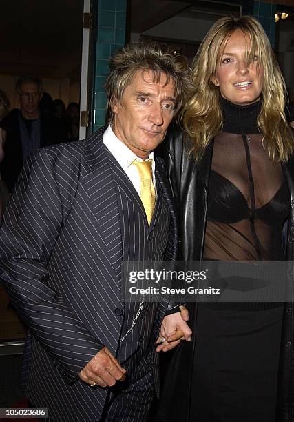 Rod Stewart & Penny Lancaster during Rolling Stones Ronnie Wood to Display Art Collection at Hamilton-Selway Fine Art Gallery in Los Angeles,...