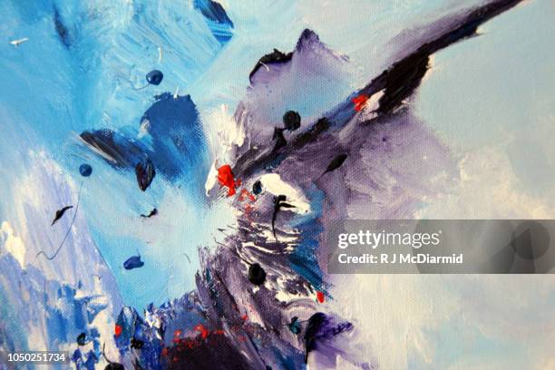 abstract painting - pintura-producto-artístico fotografías e imágenes de stock
