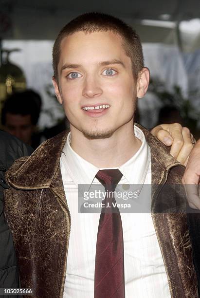 Elijah Wood during The Launch of the Air New Zealand/Lord of the Rings Frodo Airplane at LAX in Los Angeles, California, United States.