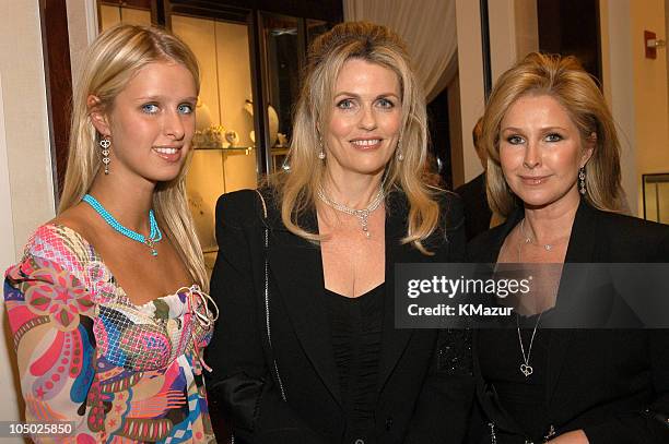 Nicky Hilton, Nancy Davis and Kathy Hilton during Nancy Davis Debuts Her "Peace and Love" Jewelry Collection at Saks Fifth Avenue in New York City,...