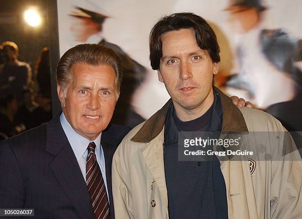 Martin Sheen & son Ramon Estevez during "Catch Me If You Can" Los Angeles Premiere at Mann Village Theatre in Westwood, California, United States.