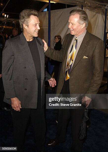 Christopher Walken & Jon Voight during "Catch Me If You Can" Los Angeles Premiere at Mann Village Theatre in Westwood, California, United States.