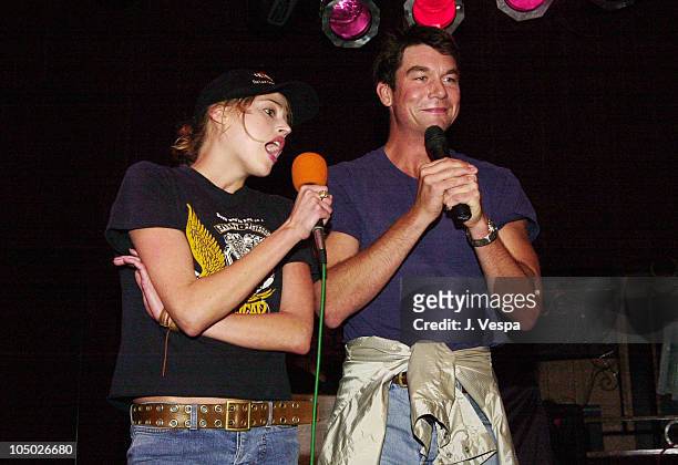 Estella Warren & Jerry O'Connell during GQ Lounge Karaoke Night at GQ Lounge in Los Angeles, California, United States.