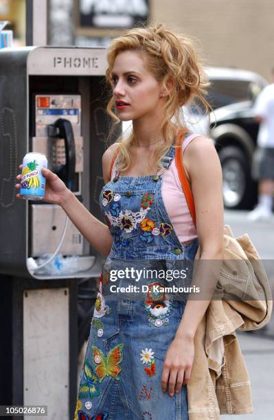 Brittany Murphy during Brittany Murphy On Location for "Molly Gunn" at 83rd Street and 1st Ave. In New York City, New York, United States.