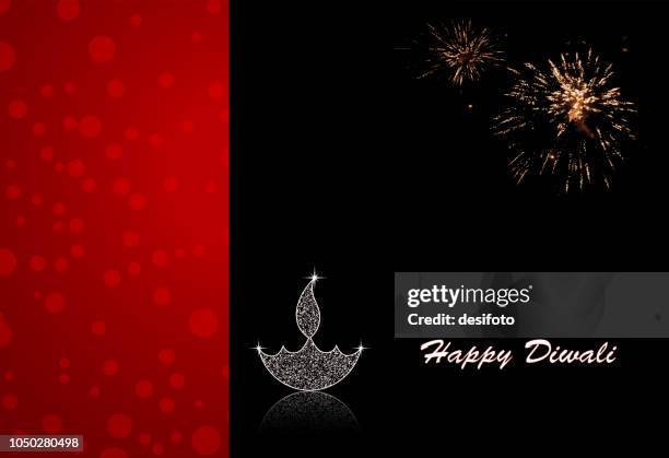 vector illustration of an illuminated diya . happy diwali greetings - diwali vector stock illustrations