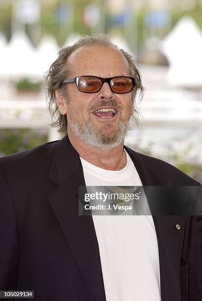 Jack Nicholson during Cannes 2002 - "About Schmidt" Photo Call at Palais des Festivals in Cannes, France.