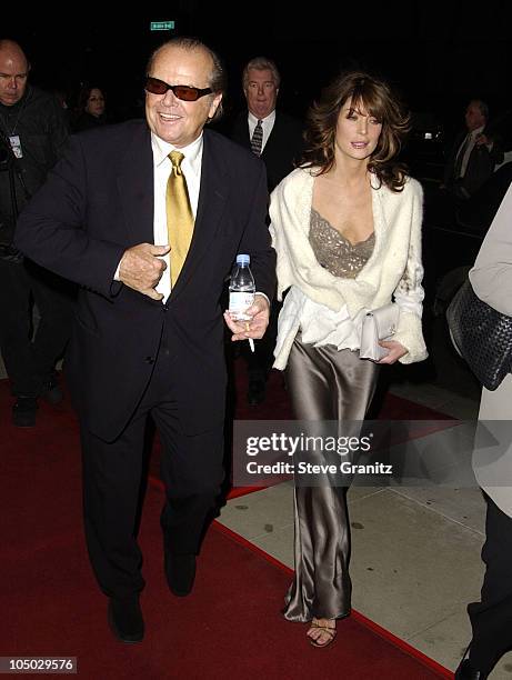 Jack Nicholson & Lara Flynn Boyle during "About Schmidt" Los Angeles Premiere - Arrivals at Academy of Motion Picture Arts and Sciences in Beverly...
