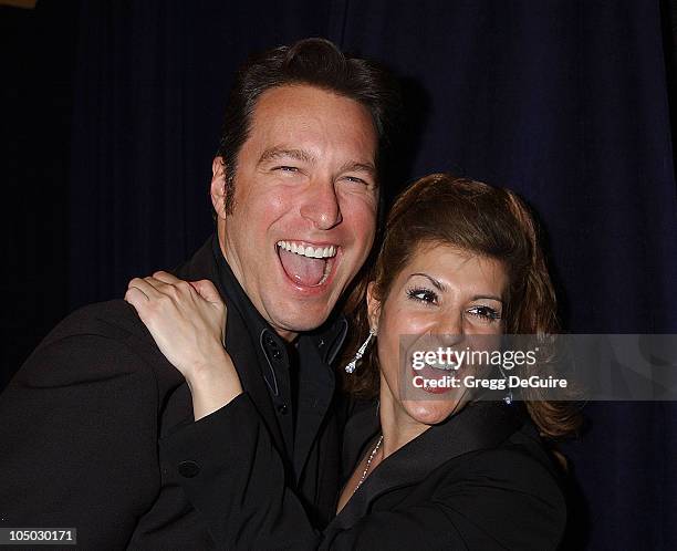 John Corbett and Nia Vardalos during The 29th Annual People's Choice Awards - Press Room by Gregg DeGuire at Pasadena Civic Auditorium in Pasadena,...