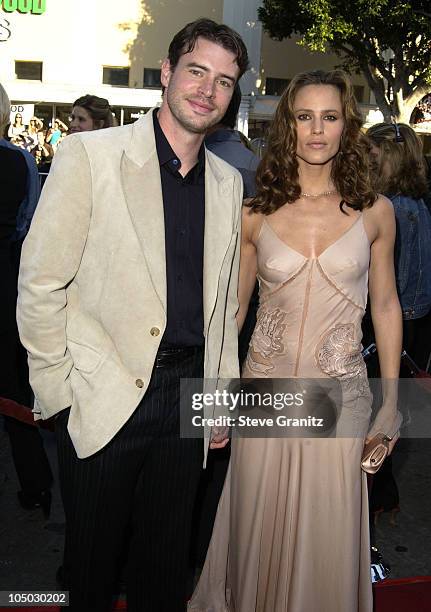 Scott Foley and Jennifer Garner during "Daredevil" Premiere - Los Angeles at Mann Village Theater in Westwood, California, United States.