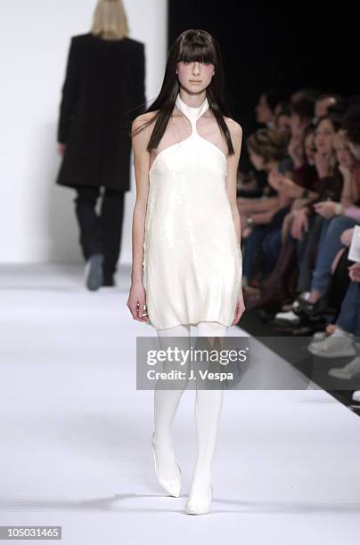 Catriona Balfe in Marc Jacobs Fall 2003 Fashion during Mercedes-Benz Fashion Week Fall 2003 Collection - Marc Jacobs - Runway at New York State...