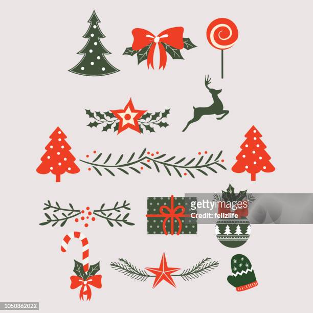 illustrazioni stock, clip art, cartoni animati e icone di tendenza di etichetta natalizia ed elementi di design per cartoline - tempo atmosferico