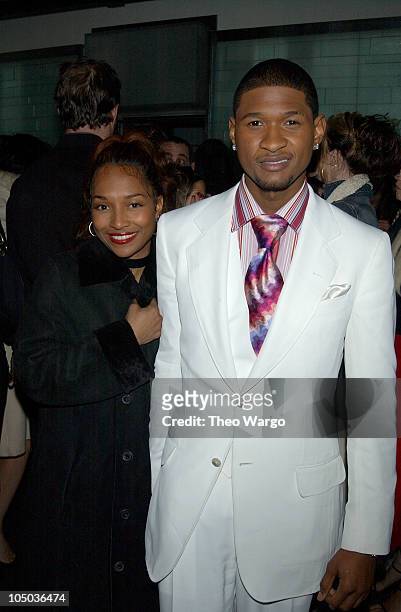 Chilli and Usher during The 45th Annual GRAMMY Awards - EMI After-Party Celebrates Norah Jones Sweep at Blue Fin and Whiskey in New York City, New...