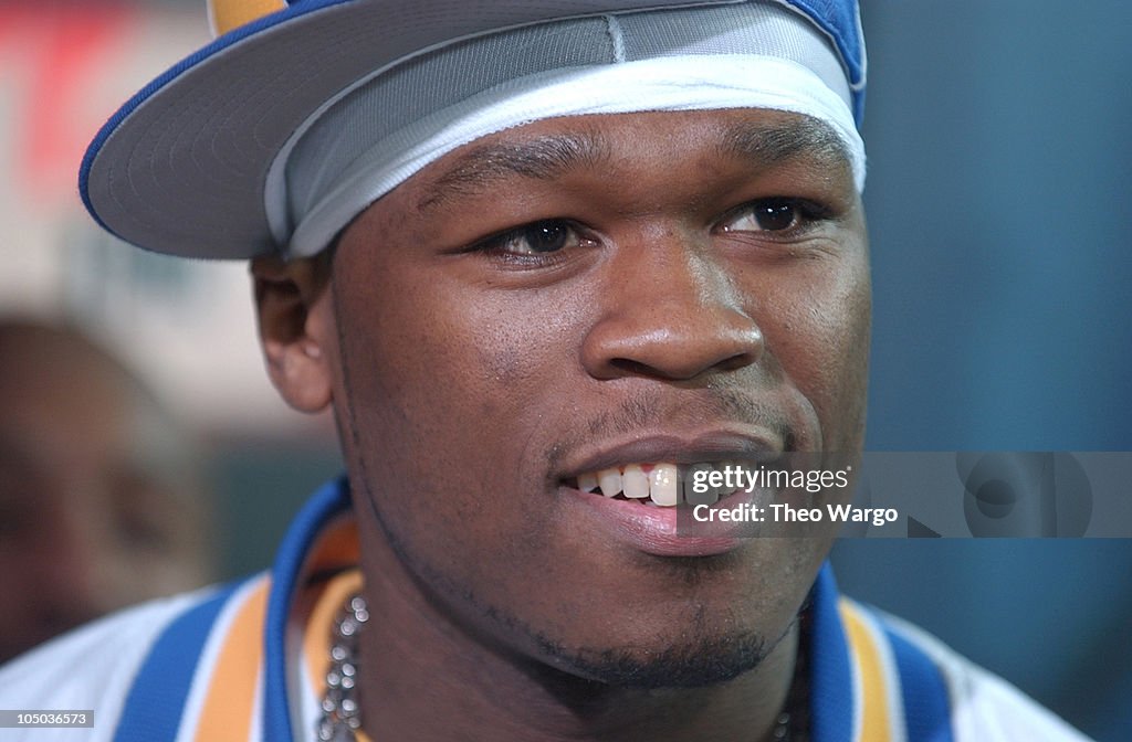 50 Cent Visits MTV's "TRL" Hip-Hop Week - February 24, 2003