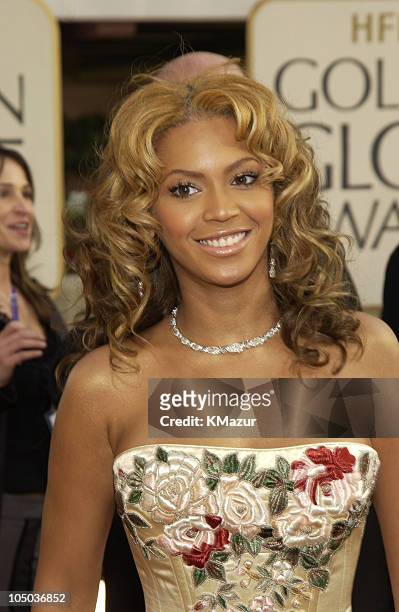 Beyonce Knowles during The 60th Annual Golden Globe Awards - Arrivals at The Beverly Hilton Hotel in Beverly Hills, California, United States.