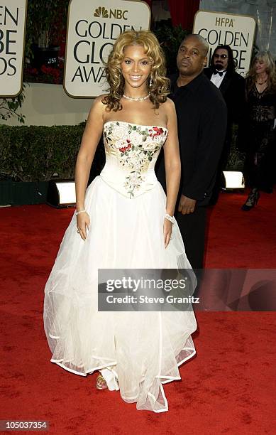 Beyonce Knowles during The 60th Annual Golden Globe Awards - Arrivals at The Beverly Hilton Hotel in Beverly Hills, California, United States.