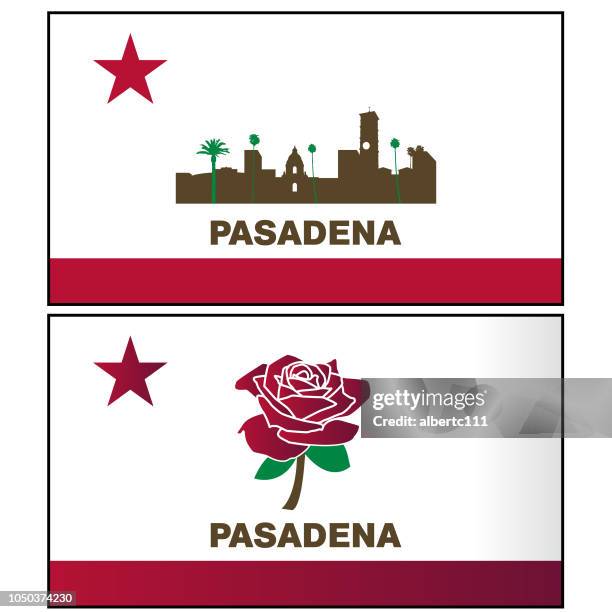 pasadena california graphic - pasadena california stock illustrations