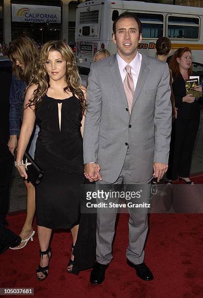 Lisa Marie Presley & Nicolas Cage during "Windtalkers" Premiere at Grauman's Chinese Theatre in Hollywood, California, United States.