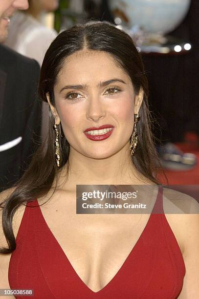 Salma Hayek during The 60th Annual Golden Globe Awards - Arrivals at The Beverly Hilton Hotel in Beverly Hills, California, United States.