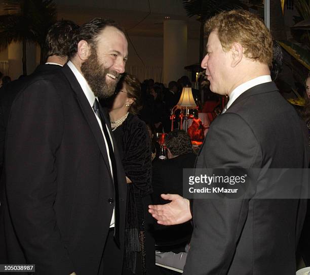 James Gandolfini and Robert Wuhl during The 60th Annual Golden Globe Awards - HBO After Party at The Beverly Hilton Hotel in Beverly Hills,...