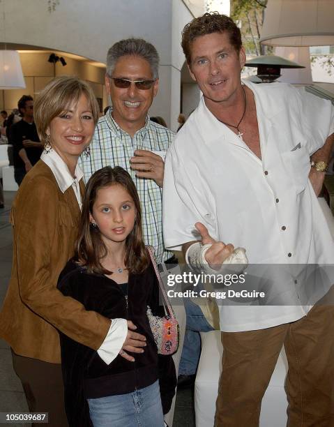 David Hasselhoff with Andy, Evelyn and Bianca Heywood