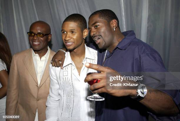 Reid, Usher and Loon during Usher Celebrates Multi-Platinum Album "8701" which has Sold 5 Million Copies Worldwide at Pier 59 Studios in New York...