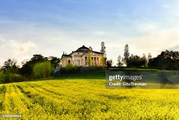 vicenza -villa almerico capra, la rotonda (a.palladio) - venetian villas - relativo a andrea palladio imagens e fotografias de stock