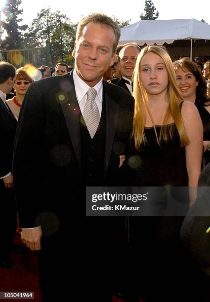 Kiefer Sutherland and daughter Sarah Jude during 9th Annual Screen Actors Guild Awards - Arrivals at Shrine Exposition Center in Los Angeles,...