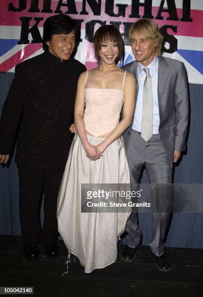 Actor / executive producer Jackie Chan, Fann Wong and Owen Wilson