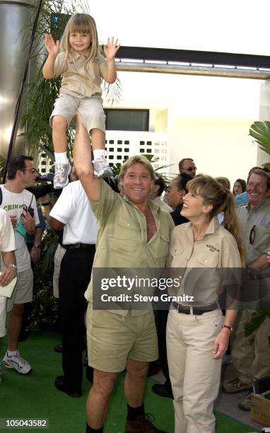 Steve Irwin, Terri Irwin & daughter Bindi Irwin during "The Crocodile Hunter: Collision Course" Premiere at Arclight Cinerama Dome in Hollywood,...
