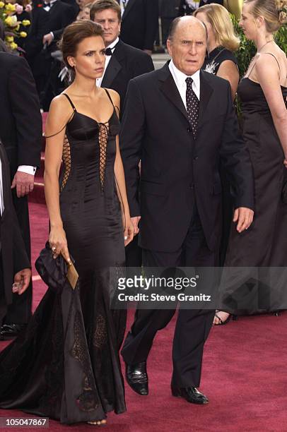 Robert Duvall and Wife Luciana Pedraza during The 75th Annual Academy Awards - Arrivals at The Kodak Theater in Hollywood, California, United States.