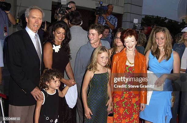 Clint Eastwood, wife Dina, Frances Fisher & children Scott, Kathryn, Francesca & Morgan